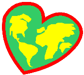 Gif animé coeur terre